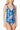 ONE PIECE BATHING SUIT FLORAL PRINT SHOULER TOP TI - Ethara Jay