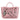 Baldinini Trend Chic Pink Calfskin Handbag with Floral Accents - Ethara Jay