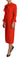 Dsquared² Red Polyester Long Sleeves Pleated Midi Dress - Ethara Jay