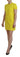 Dsquared² Yellow Nylon Short Sleeves Round Neck Mini Dress - Ethara Jay