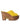 Dolce & Gabbana Yellow Leather Wood Mule Wedge Slides Shoes