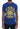 Frankie Morello Stylish Blue Riders Motif Cotton Tee Frankie Morello