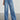 Raw Hem Wide Leg Jeans with Pockets - Ethara Jay