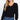 Long Puff Slv V-neck Rib Sweater - Ethara Jay