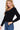 Long Puff Slv V-neck Rib Sweater - Ethara Jay