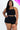 Plus Size Ribbed Cami Crop Top & Ruched Shorts Set - Ethara Jay