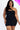 Plus Size Ribbed One Shoulder Cutout Front Casual Mini Bodycon Dress - Ethara Jay