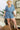 Short Sleeve Collar V Neck Waist Elastic Side Pocket Button Down Knit Romper - Ethara Jay