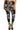 Plus Size Floral Graphic Printed Jersey Knit Legging With Elastic Waistband Detail - Ethara Jay